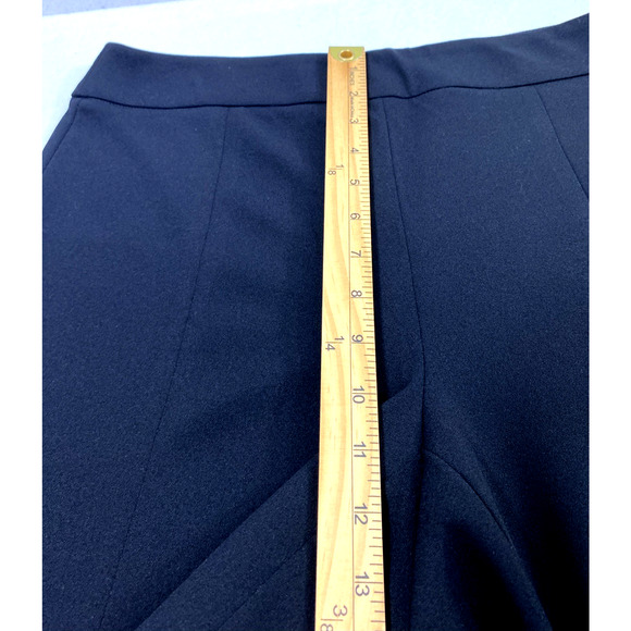 JM Collection Pants Womens Medium Black Metal Stud Accent Slit Front Slacks - Picture 8 of 12